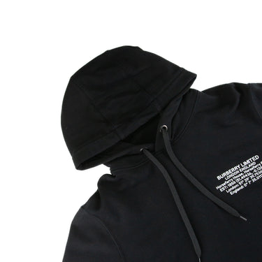 The logo of the Burberry Location Logo Black Hoodie.