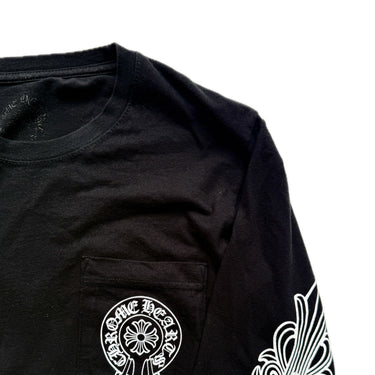 The logo of the Chrome Hearts London Black Long Sleeve T Shirt.
