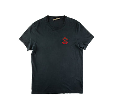 The front of the Burberry Red Logo Black T Shirt.