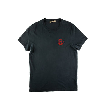 The front of the Burberry Red Logo Black T Shirt.