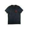 The front of the Burberry Red Logo Black T Shirt.