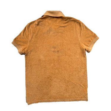The back of the Tom Ford Mustard Towelling Polo Shirt.