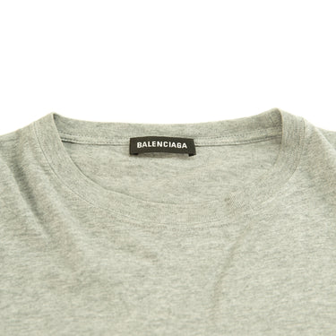 The inside label of the Balenciaga Campaign Logo Grey T Shirt.