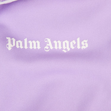 The front logo of the Palm Angels Lilac Track Jacket.