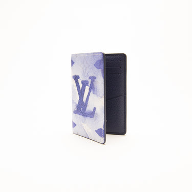 The inside of the Louis Vuitton Blue Monogram Watercolour Card Holder.