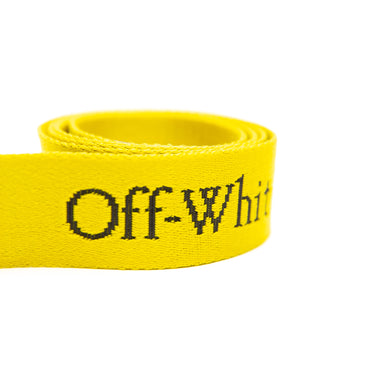 The logo of the Off-White Yellow Belt.