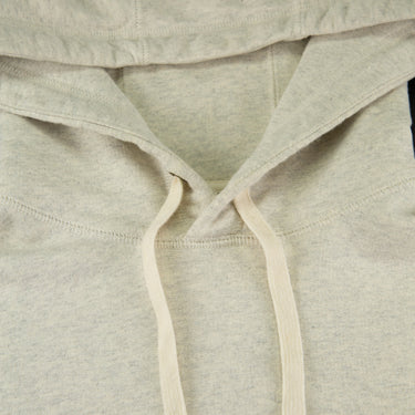 The ties of the Aimé Leon Dore Tonal Logo Oatmeal Hoodie.