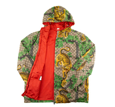 The inside of the Gucci Tiger Windbreaker.