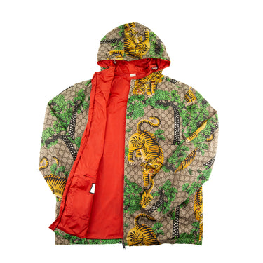 The inside of the Gucci Tiger Windbreaker.
