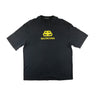 The front of the Balenciaga Yellow BB Logo Black T Shirt.