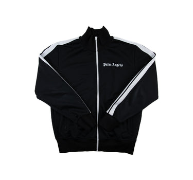 The front of the Palm Angels Black Track Jacket.