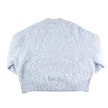 The back of the Cole Buxton Baby Blue Alpaca Crew Knit Sweat.