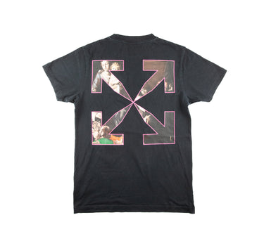 The back of the Off-White Sprayed Caravaggio Black T Shirt.