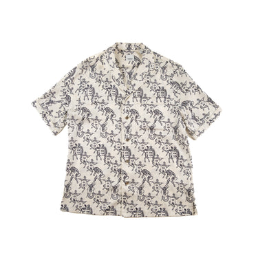 The front of the Burberry Printed Silk Shirt .