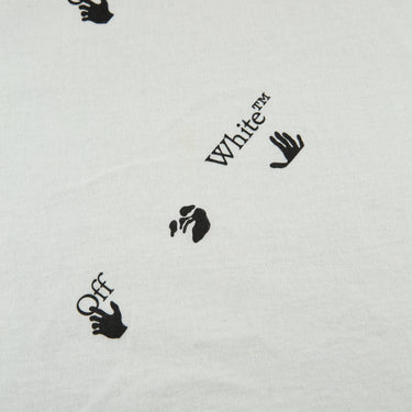 The logo of the Off-White White Repeat Logo T Shirt.
