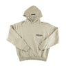 The front of the Fear Of God ESSENTIALS Dark Oatmeal Hoodie M.