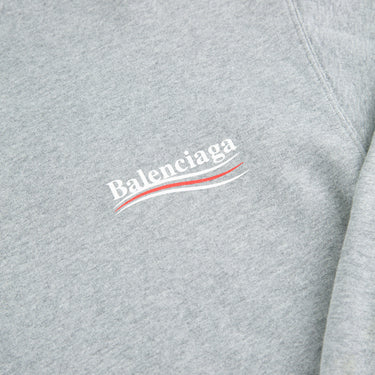 The logo of the Balenciaga Campaign Logo Grey Sweatshirt.