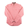The front of the Burberry Check Red Button Up Shirt.