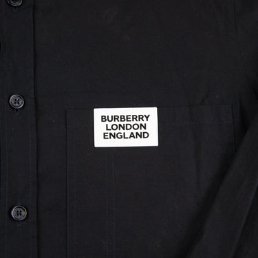 The logo of the Burberry Rubber Logo Black Shirt.