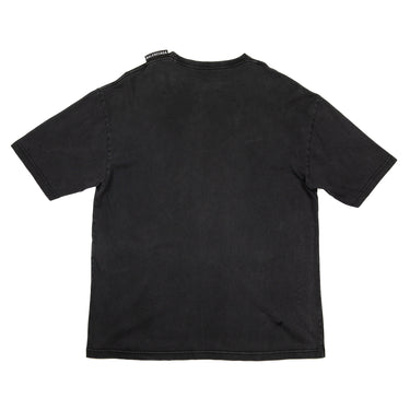 The back of the Balenciaga Black Shoulder Tag T-shirt, highlighting the simple elegance.