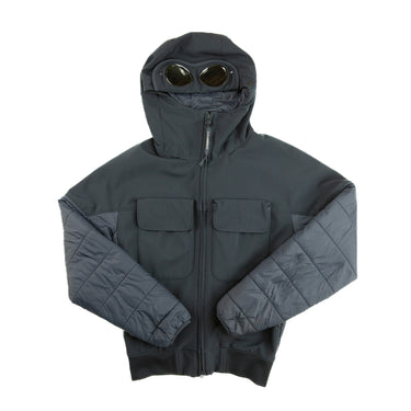 The front of the C.P. Company Navy Shell-R Goggle Jacket.