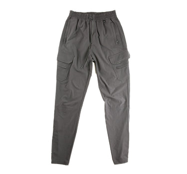 The front of the Represent Grey Cargo Trousers.