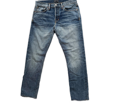 The front of the Tom Ford Straight Leg Jeans.