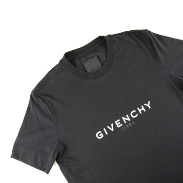 The flat lay of the Givenchy Logo Black T Shirt.