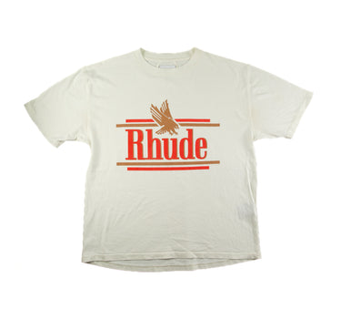 The front of the Rhude Rossa Vintage White T Shirt.
