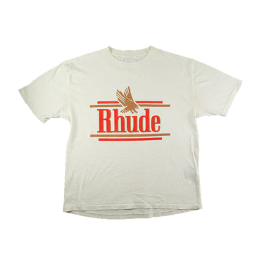 The front of the Rhude Rossa Vintage White T Shirt.