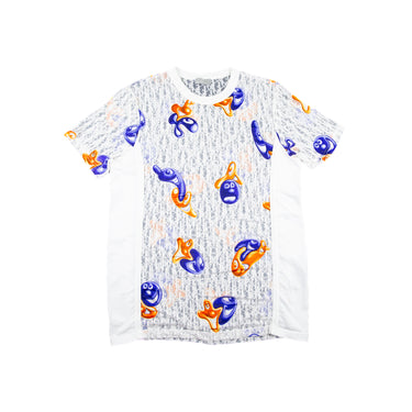 The front of the Dior x Kenny Scharf Oblique Mesh T Shirt.