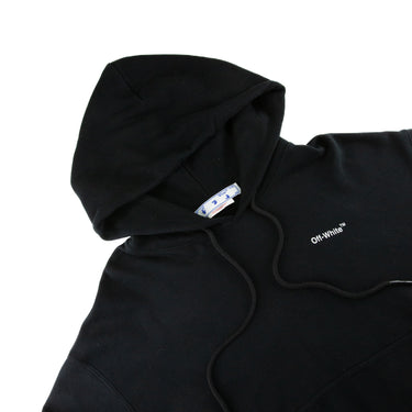 The hood of the Off-White Caravaggio Black Hoodie.