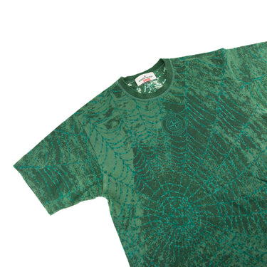 The flat lay of the Stone Island x Supreme FW23 Dark Green T Shirt.