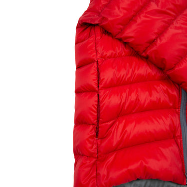 The pocket of the Canada Goose Brookvale Red Puffer Coat.